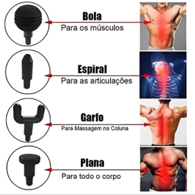 Pistola Massageadora Original Elétrico - Massageador Muscular