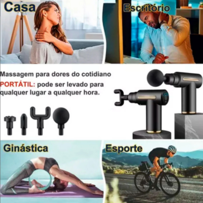 Pistola Massageadora Original Elétrico - Massageador Muscular