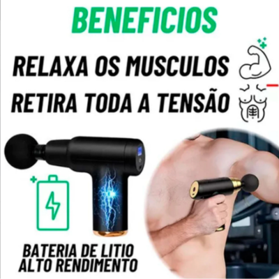 Pistola Massageadora Original Elétrico - Massageador Muscular