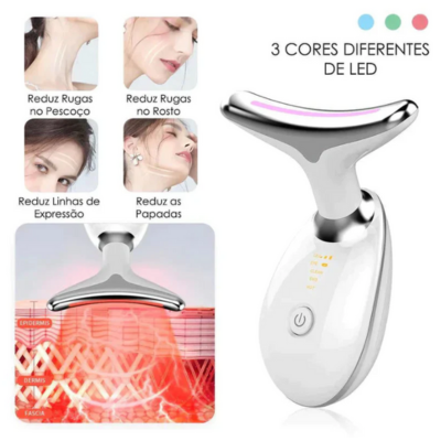 Massageador Facial Com Tecnologia De Luz LED