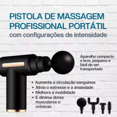 Pistola Massageadora Original Elétrico - Massageador Muscular